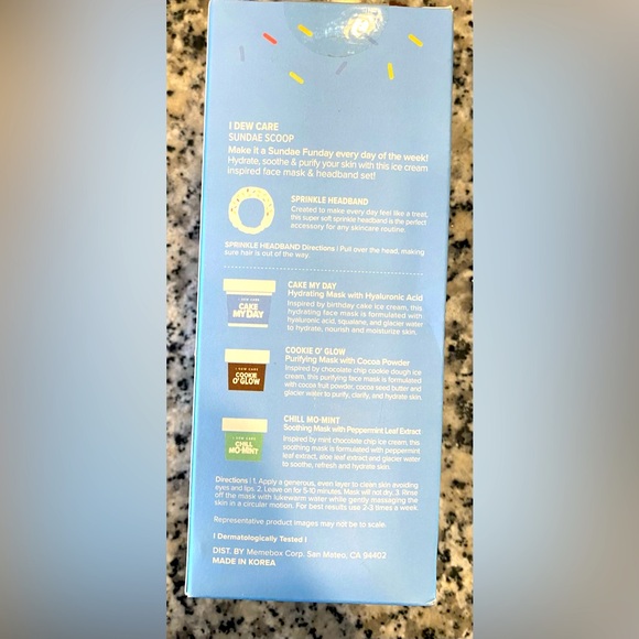 I Dew Care Sundae Scoop Face Mask and Sprinkle Spa Headband Set - Picture 7 of 9